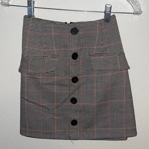 Plaid mini skirt